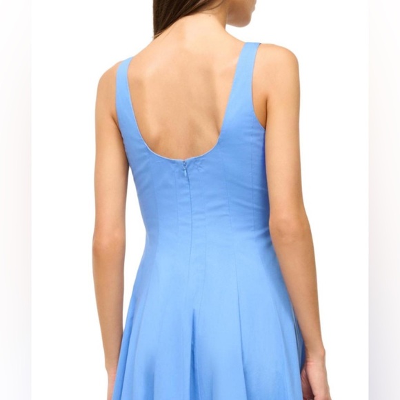 Staud Wells Mini Dress in Blue Size 12- New - Picture 2 of 7